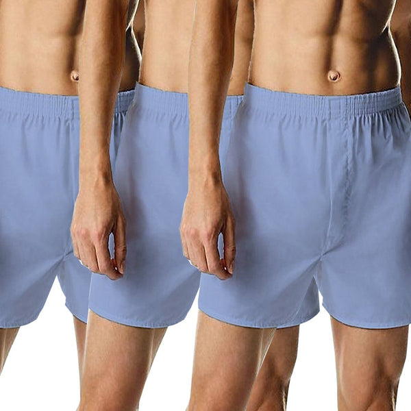 Pack of 3 Billy Cotton Boxer Short For Men-Light Sky-BE3192