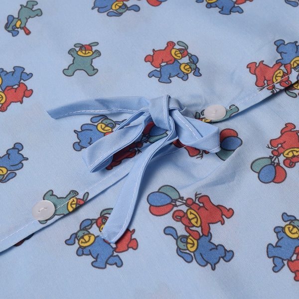 Zara Kids Stylish Sleeping Top Cut Label-Sky Blue Printed-ZK01