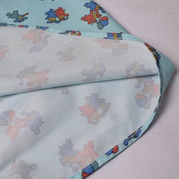 Zara Kids Stylish Sleeping Top Cut Label-Light Sea Green Printed-ZK05