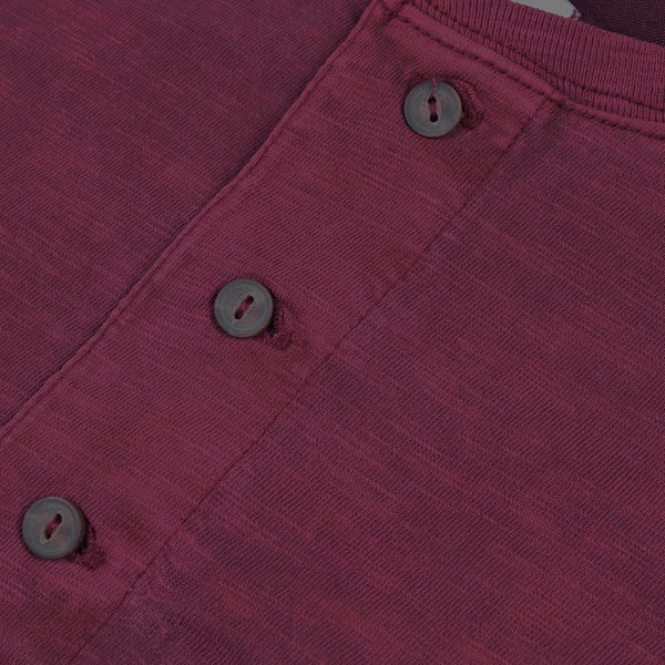 Next Faded Henley Long Sleeve Shirt For Man-Light Maroon-NA289
