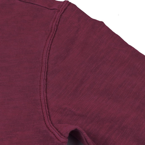 Next Faded Henley Long Sleeve Shirt For Man-Light Maroon-NA289