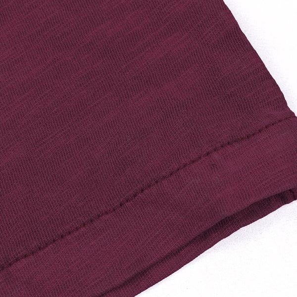 Next Faded Henley Long Sleeve Shirt For Man-Light Maroon-NA289