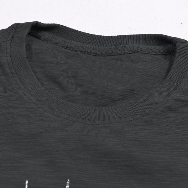M&S Crew Neck T Shirt For Men-Light Black-NA835