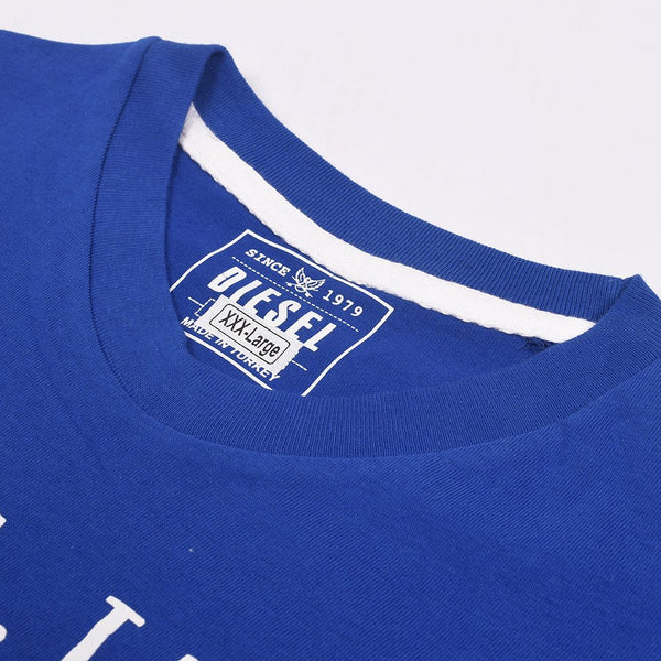 Diesel Printed Logo T Shirt For Men-Royal Blue-DLPTS06