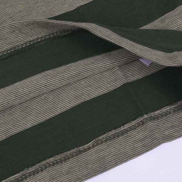 Kids Kroner Striped Long Sleeve T Shirt-Dark Green-KKTS05