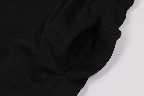 Kid's "1775" Stylish Polyester Sport's Short-Black-BE617
