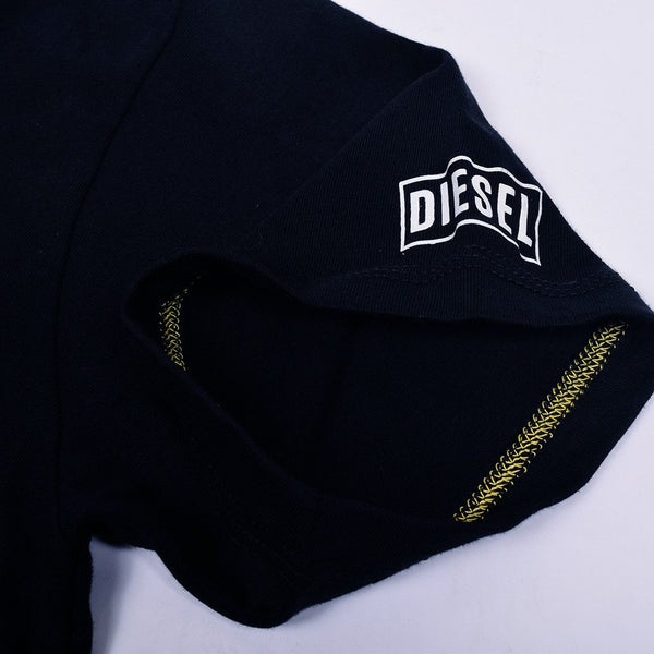Diesel Printed Logo T Shirt For Men-Dark Navy-DLPTS07