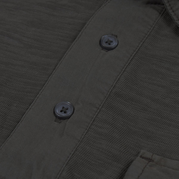 M&S Single Jersey Polo Shirt For Men-Dark Olive Melange-NA839