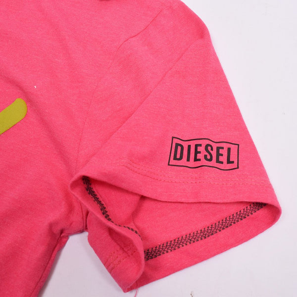 Diesel Printed Logo T Shirt For Men-Pink-DLPTS16