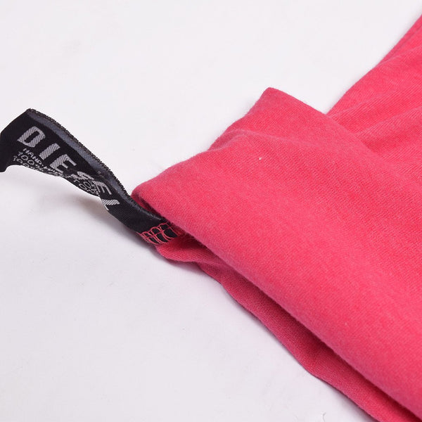 Diesel Printed Logo T Shirt For Men-Pink-DLPTS16