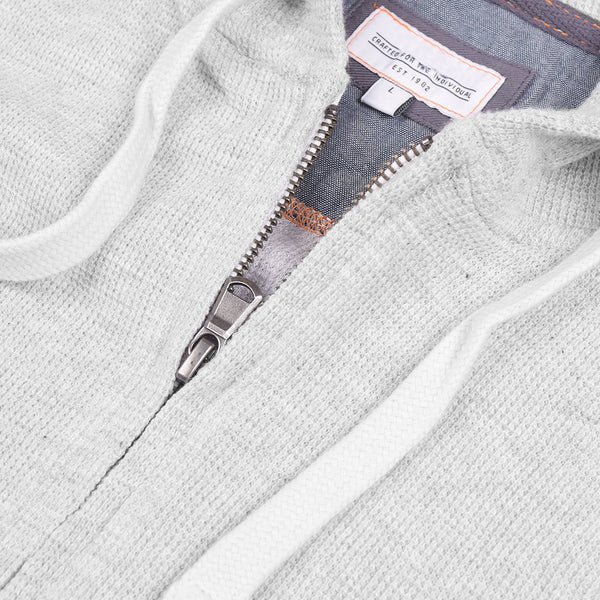 NEXT Thermal Zipper Hoodie For Men-Light Gray-NA307