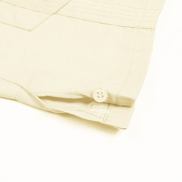 Casual Country Half Sleeve Embroided  Casual Shirt-Light Yellow-CCCS003