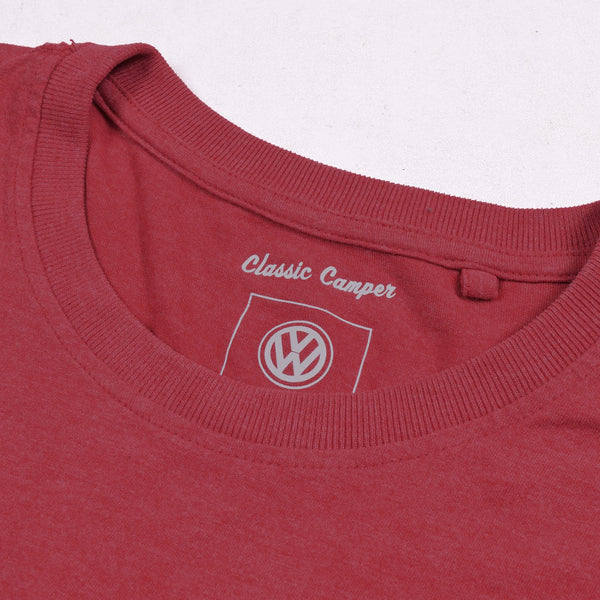 Classic Camper Crew Neck T Shirt For Men-Light Red-NA831
