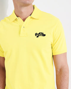 Drift King Polo Shirt For Men-Light Yellow-BE4136