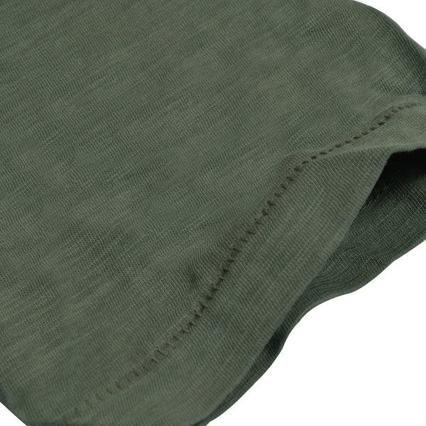 Fat Face Henley T Shirt For Men-Olive Green Melange-BE4316