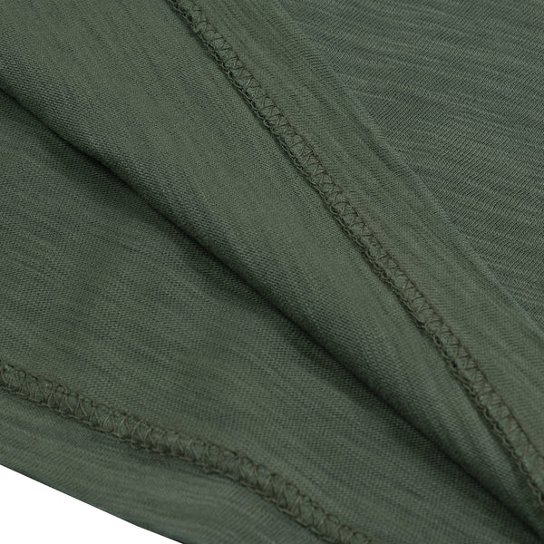 Fat Face Henley T Shirt For Men-Olive Green Melange-BE4316