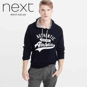 Next Pull Over Hoodie For Men-Dark Navy-NA236