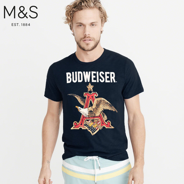 M&S Crew Neck T Shirt For Men-Dark Navy-NA834