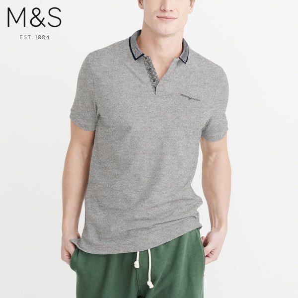 M&S P.Q Polo Shirt For Men-Grey-BE4311
