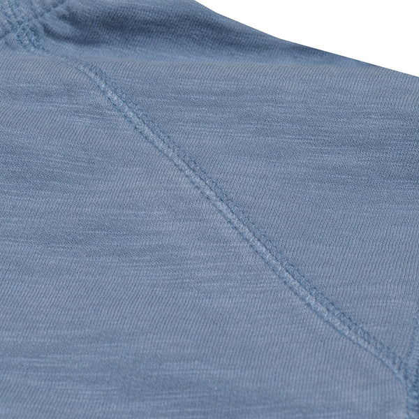 M&S Zipper Terry Fleece Hoodie For Men-Light Sky Melange-BE4047
