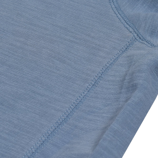 M&S Zipper Terry Fleece Hoodie For Men-Light Sky Melange-BE4047