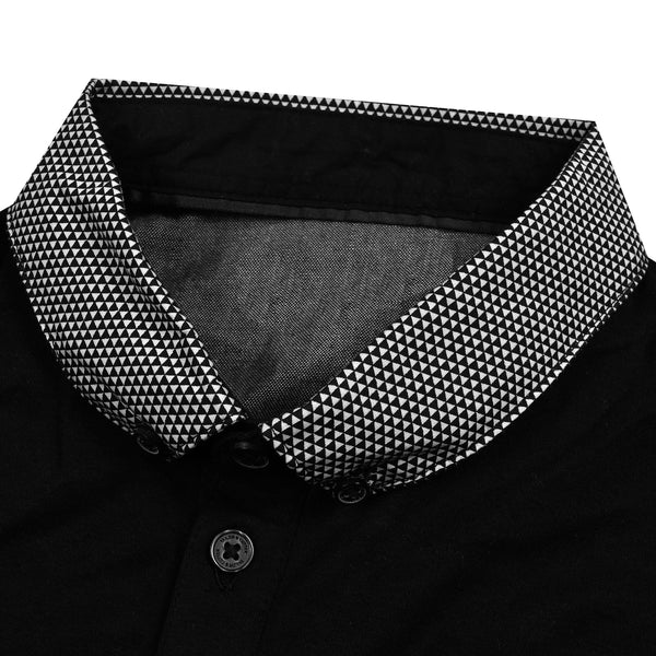M&S Single Jersey Polo Shirt For Men-Black-NA829