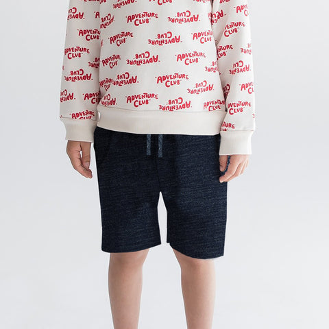 NEXT Terry Fleece Short For Boys-Dark Navy Melange-BE4105