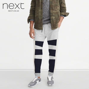 Next Fleece Jogger Trouser For Men Cut Label-Gray & Dark Navy-NA546