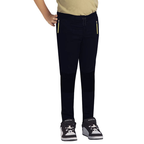 Zara Man Terry Fleece Trouser For Boys-Dark Navy-BE3805