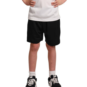 Kid's "1775" Stylish Polyester Sport's Short-Black-BE617
