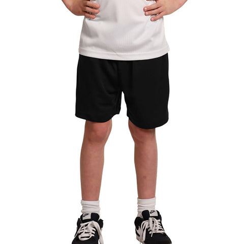 Kid's "1775" Stylish Polyester Sport's Short-Black-BE617