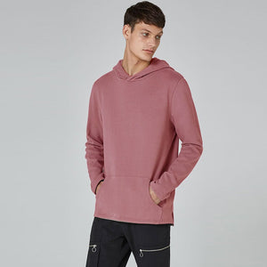 F&F Pullover Fleece Hoodie For Men-Light Red-BE3496