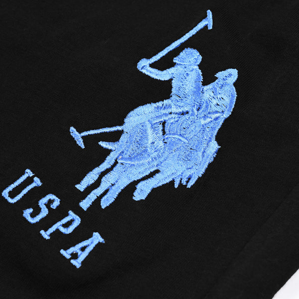 U.S Polo Assn Single Jersey Trouser For Men-Black-NA859