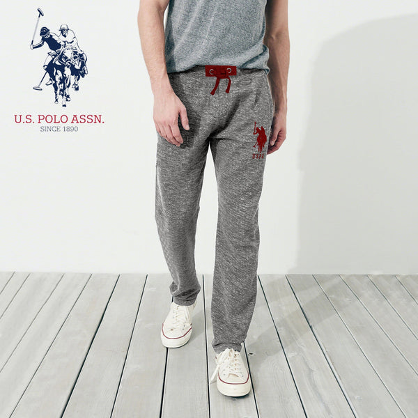 U.S Polo Assn Single Jersey Trouser For Men-Gray Melange-NA861