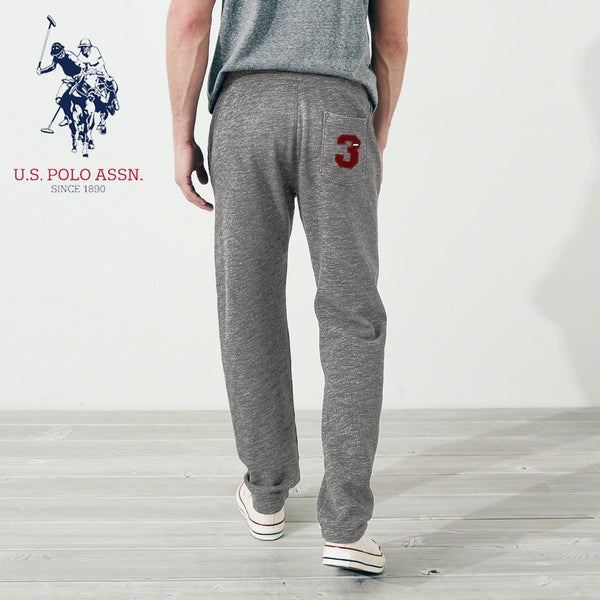 U.S Polo Assn Single Jersey Trouser For Men-Gray Melange-NA861