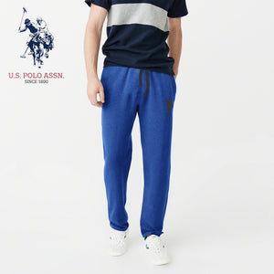 U.S Polo Assn Single Jersey Trouser For Men-Royal Blue Melange-NA871