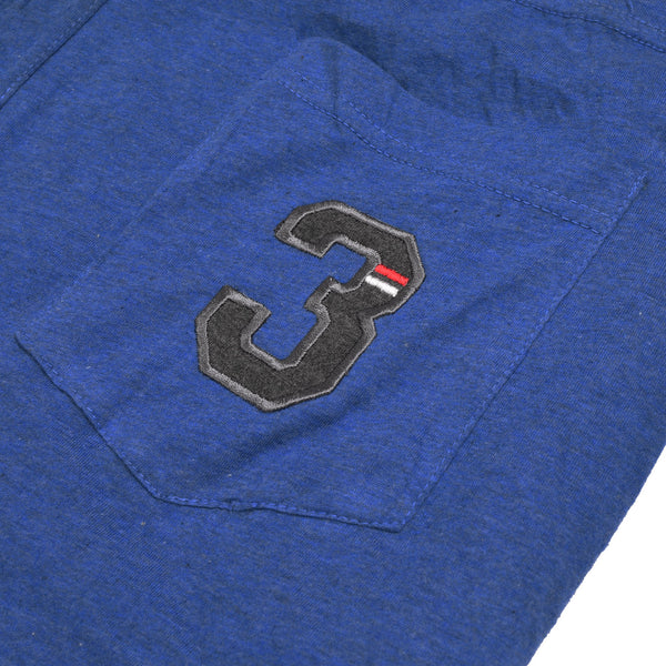 U.S Polo Assn Single Jersey Trouser For Men-Royal Blue Melange-NA871