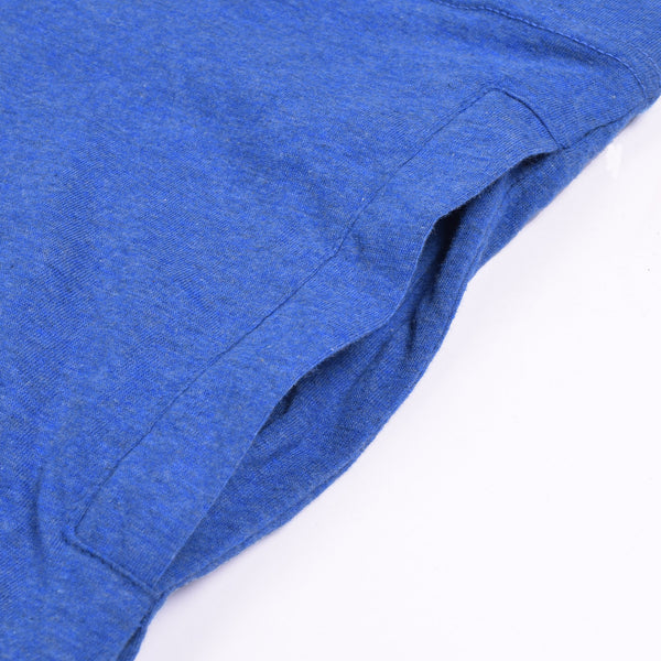 U.S Polo Assn Single Jersey Trouser For Men-Royal Blue Melange With Silver Embroidery-NA878
