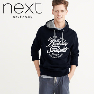 Next Pull Over Hoodie For Men-Dark Navy-NA238